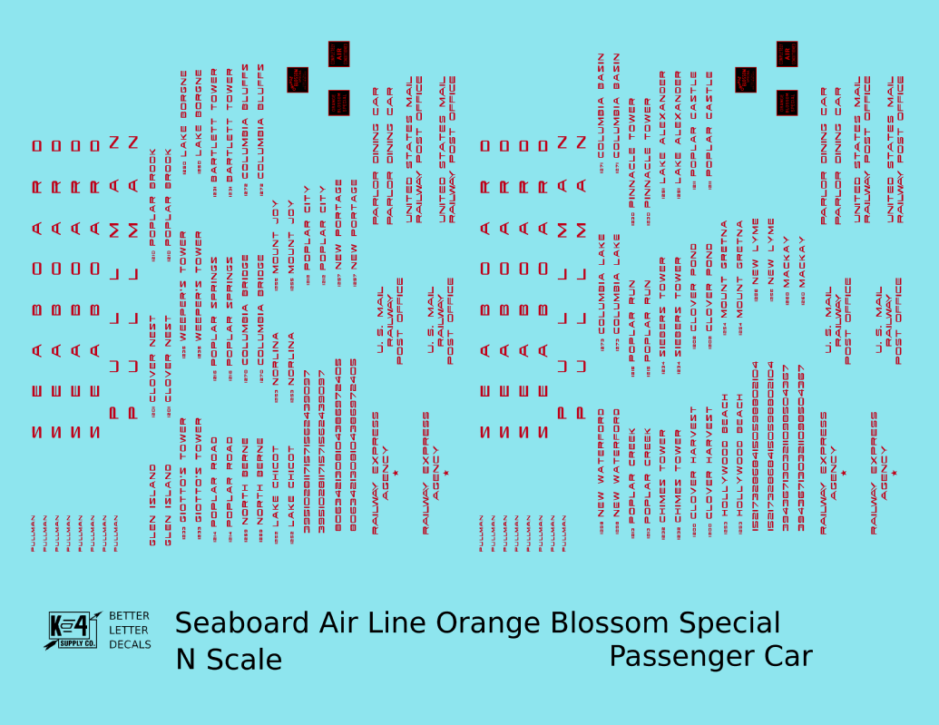 Seaboard Air Line Orange Blossom Special Passenger Car Red