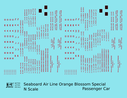 Seaboard Air Line Orange Blossom Special Passenger Car Red