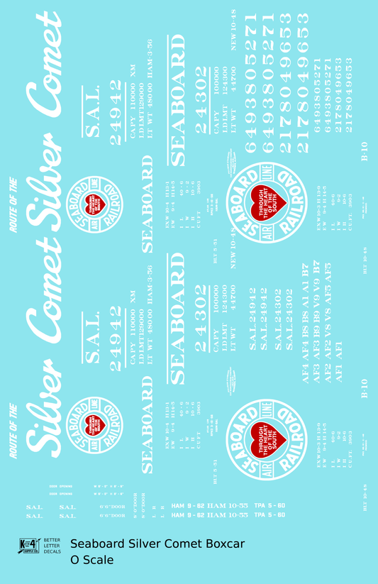 Seaboard Air Line Silver Comet Boxcar White and Red