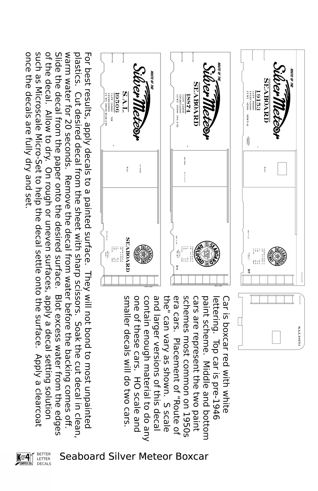 Seaboard Air Line Silver Meteor Boxcar White and Red