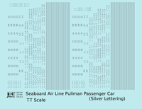 Seaboard Air Line Ex-Pullman Sleeper Passenger Car Silver