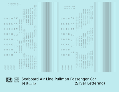 Seaboard Air Line Ex-Pullman Sleeper Passenger Car Silver