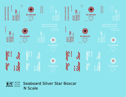Seaboard Air Line Silver Star Boxcar Red and White