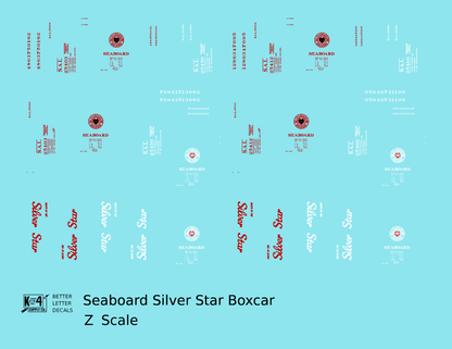 Seaboard Air Line Silver Star Boxcar Red and White