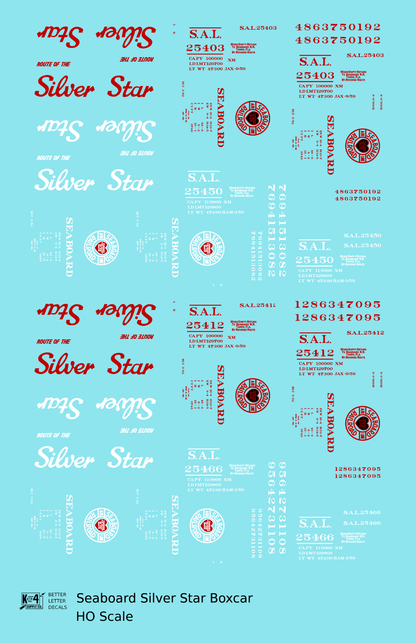 Seaboard Air Line Silver Star Boxcar Red and White