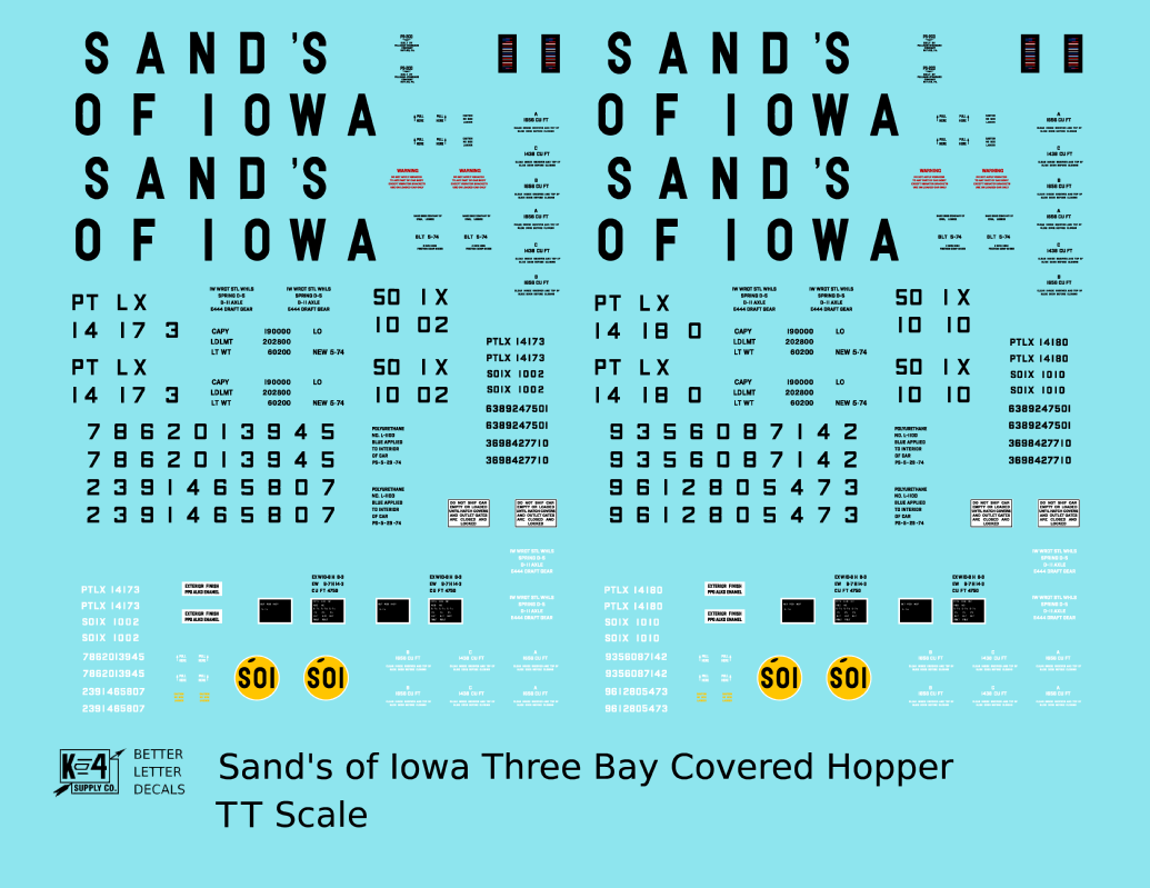 Sands Of Iowa PS2-CD Covered Hopper Black