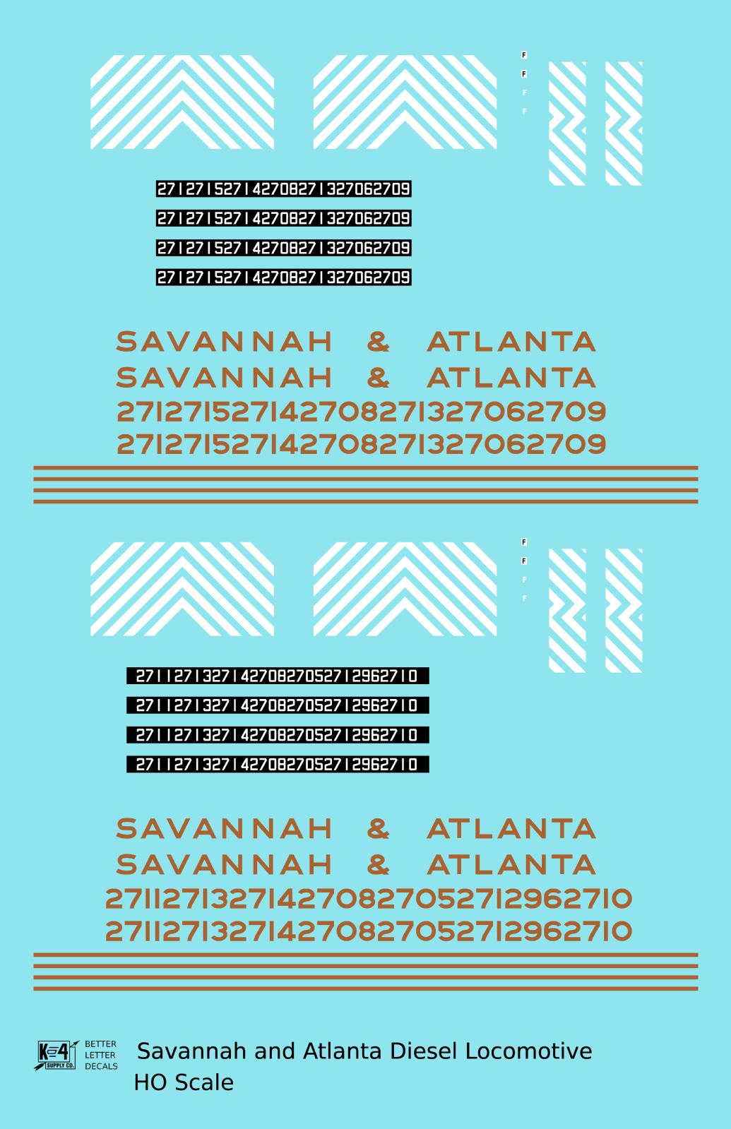 Savannah and Atlanta Diesel Locomotive Gold Southern Scheme