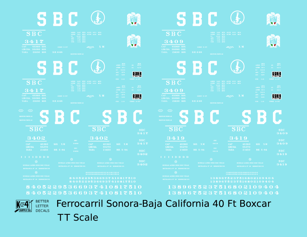 FC Sonora - Baja California 40 Ft Boxcar White