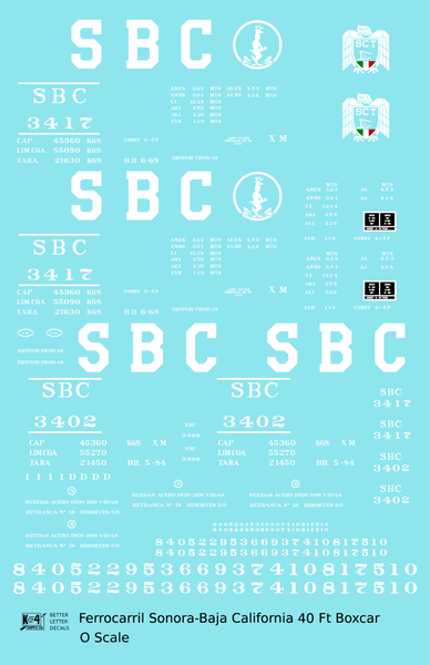 FC Sonora - Baja California 40 Ft Boxcar White