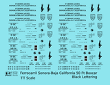 Ferrocarril Sonora Baja California 50 Ft Boxcar Black SBC Mexico