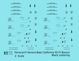 Ferrocarril Sonora Baja California 50 Ft Boxcar Black SBC Mexico