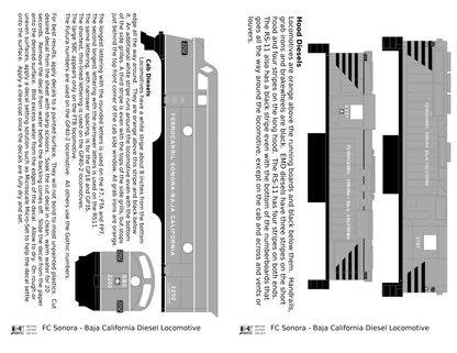 FC Sonora Baja California Diesel Locomotive White and Black