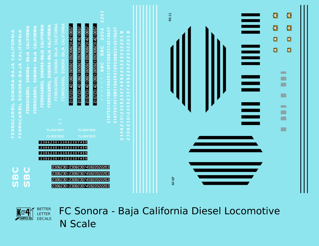 FC Sonora Baja California Diesel Locomotive White and Black