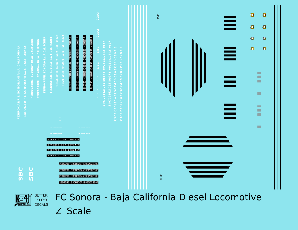 FC Sonora Baja California Diesel Locomotive White and Black