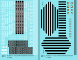 FC Sonora Baja California Diesel Locomotive White and Black  - Decal - Choose Scale