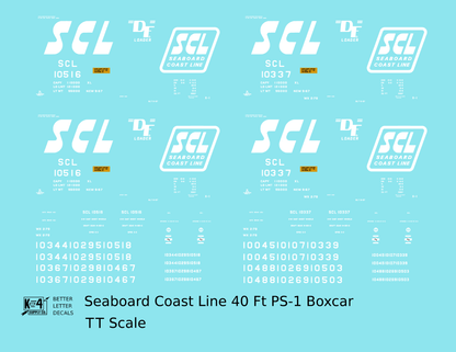 Seaboard Coast Line 40 Ft Steel Boxcar White