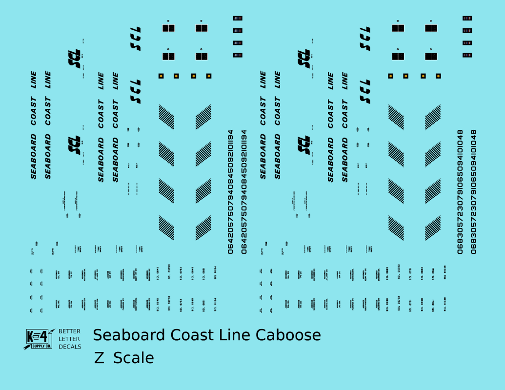 Seaboard Coast Line Steel Caboose Black