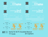 Santa Fe Reefer Despatch 50 Ft Insulated Boxcar White and Orange El Capitan - Decal - Choose Scale