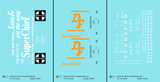 Santa Fe Reefer Despatch 40 Ft Insulated Boxcar White and Orange Super Chief - Decal - Choose Scale