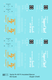 Santa Fe Reefer Despatch 40 Ft Insulated Boxcar White and Orange Super Chief - Decal - Choose Scale