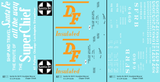 Santa Fe Reefer Despatch 50 Ft Insulated Boxcar White and Orange Super Chief - Decal - Choose Scale