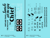 Santa Fe Reefer Despatch 50 Ft Ice Reefer Black Chief - Decal - Choose Scale