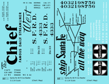 Santa Fe Reefer Despatch 40 Ft Ice Reefer Black Chief/Map - Decal - Choose Scale