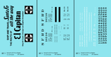 Santa Fe Reefer Despatch 40 Ft Ice Reefer Black El Capitan - Decal - Choose Scale