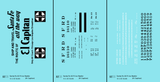 Santa Fe Reefer Despatch 40 Ft Ice Reefer Black El Capitan - Decal - Choose Scale