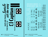 Santa Fe Reefer Despatch 50 Ft Ice Reefer Black El Capitan - Decal - Choose Scale