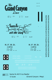 Santa Fe Reefer Despatch 40 Ft Ice Reefer Black Grand Canyon/Map - Decal - Choose Scale