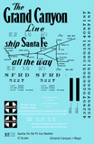 Santa Fe Reefer Despatch 50 Ft Ice Reefer Black Grand Canyon/Map - Decal - Choose Scale