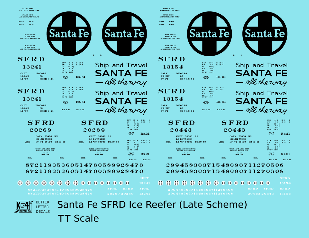 Santa Fe SFRD Steel Ice Reefer Black Late Scheme