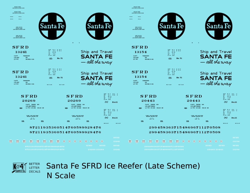 Santa Fe SFRD Steel Ice Reefer Black Late Scheme