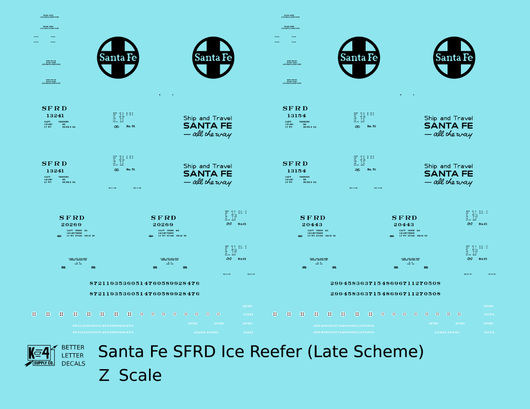 Santa Fe SFRD Steel Ice Reefer Black Late Scheme