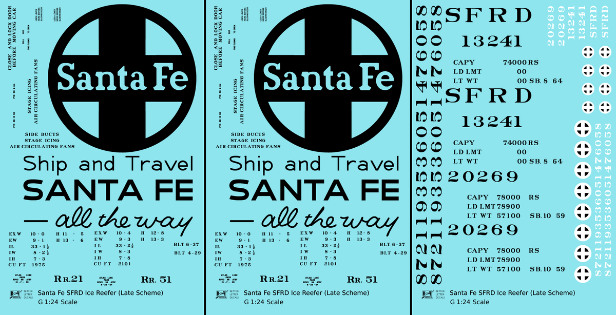 Santa Fe SFRD Steel Ice Reefer Black Late Scheme