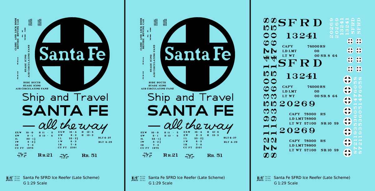 Santa Fe SFRD Steel Ice Reefer Black Late Scheme