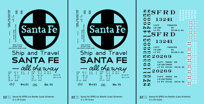 Santa Fe SFRD Steel Ice Reefer Black Late Scheme