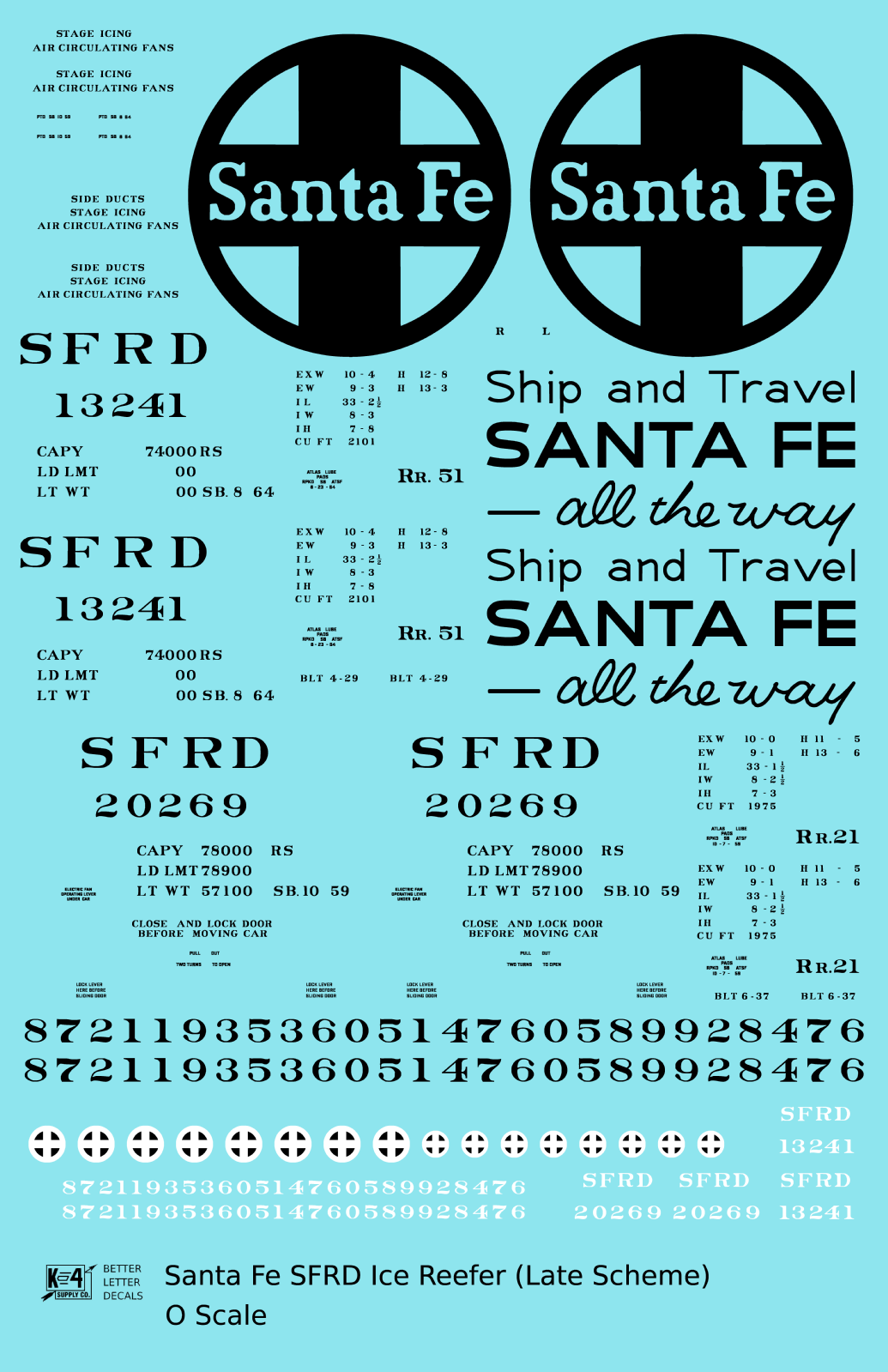 Santa Fe SFRD Steel Ice Reefer Black Late Scheme