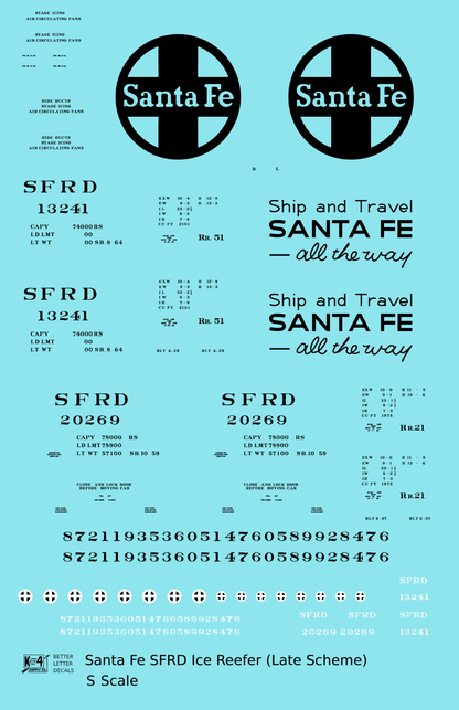 Santa Fe SFRD Steel Ice Reefer Black Late Scheme