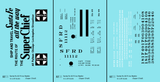 Santa Fe Reefer Despatch 40 Ft Ice Reefer Black Super Chief - Decal - Choose Scale