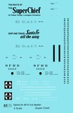 Santa Fe Reefer Despatch 40 Ft Ice Reefer Black Super Chief - Decal - Choose Scale