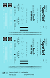 Santa Fe Reefer Despatch 40 Ft Ice Reefer Black Super Chief - Decal - Choose Scale