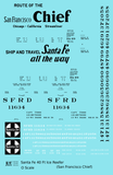 Santa Fe Reefer Despatch 40 Ft Ice Reefer Black San Francisco Chief - Decal Sheet