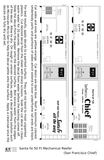Santa Fe Reefer Despatch 50 Ft Mechanical Reefer Black San Francisco Chief MTC - Decal