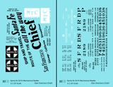 Santa Fe Reefer Despatch 50 Ft Mechanical Reefer Black San Francisco Chief MTC - Decal - Choose Scale