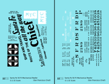 Santa Fe Reefer Despatch 50 Ft Mechanical Reefer Black San Francisco Chief MTC - Decal - Choose Scale