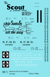 Santa Fe Reefer Despatch 40 Ft Ice Reefer Black Scout/Map - Decal Sheet
