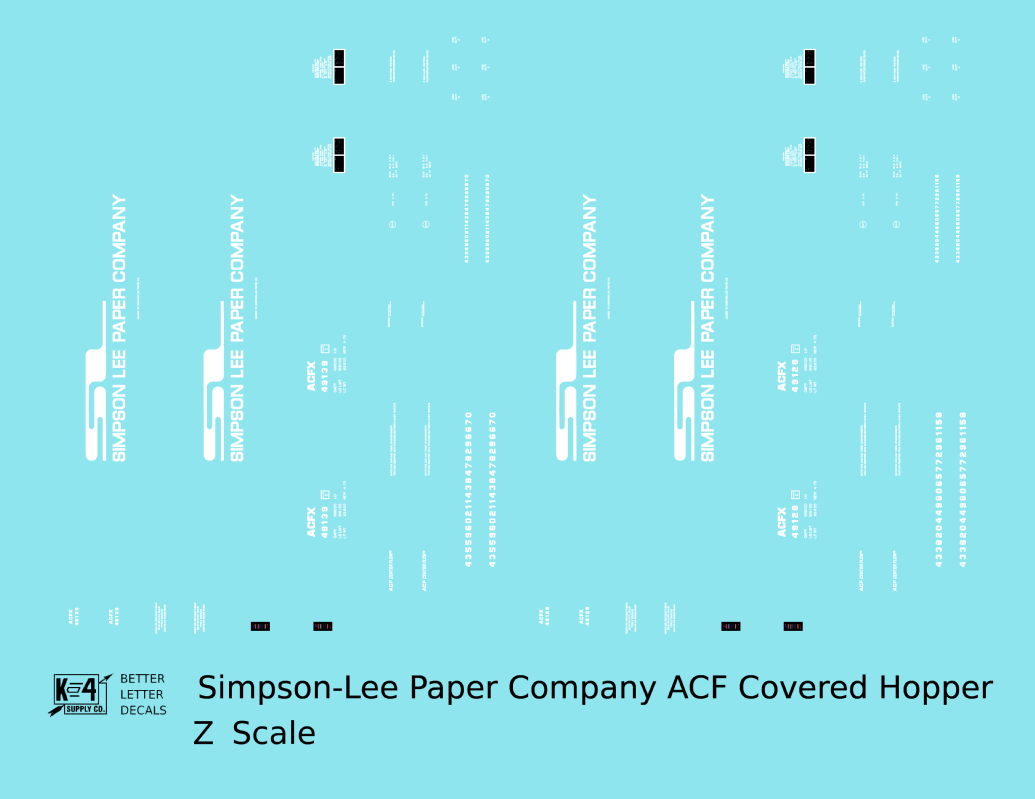 Simpson Lee Paper Co. (ACFX) ACF Covered Hopper White