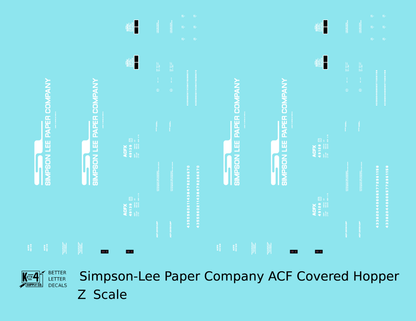 Simpson Lee Paper Co. (ACFX) ACF Covered Hopper White